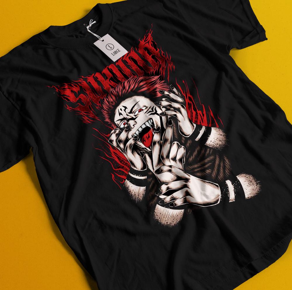 

Sukuna Shirt Gojo Satoru T-Shirt Jujutsu Kaisen Tshirt Toji Tee Itadori Mahoraga 4XL
