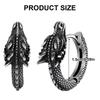 Stylish Dragon Hoop Earrings Stainless Steel Ear Studs for Men Women Hip Hop Punk Party Accessory Unisex Jewelry