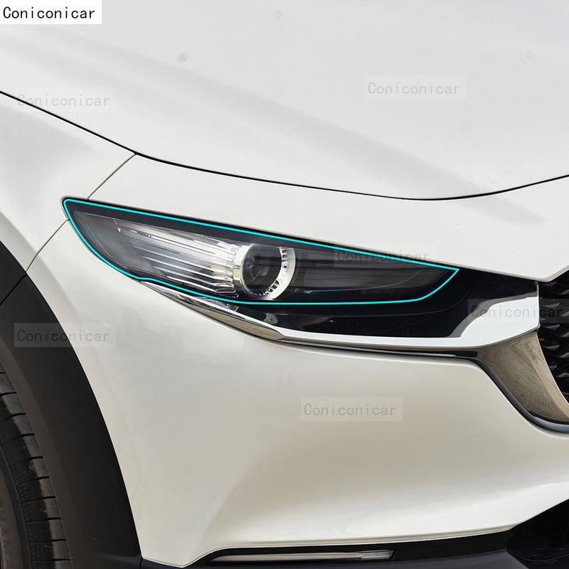 Für MAZDA CX-30 2020-2025 Auto-Scheinwerfer Transparente TPU-Schutzfolie Frontlicht Farbwechsel-Aufkleber Zubehör