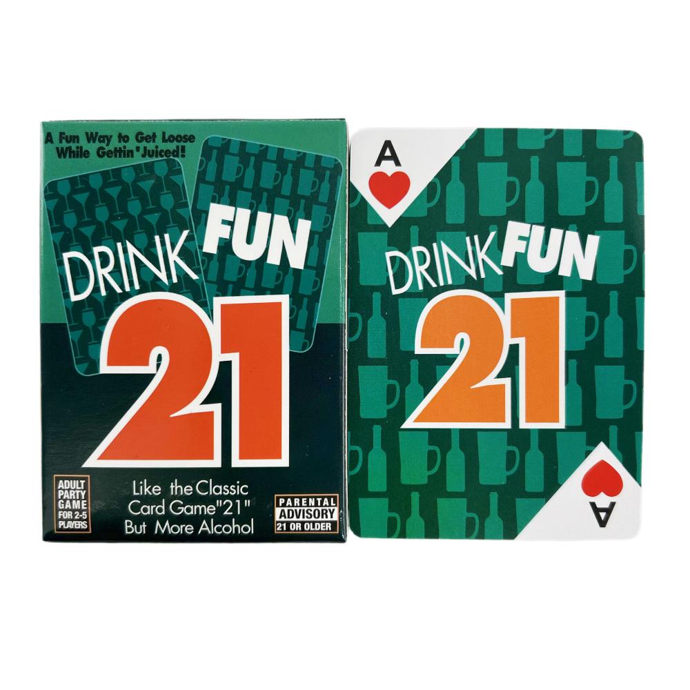 Drink Fun 21 Card Game A Hilarious Drinking Card Game Like The Classic Card Game 21 But More Alcohol 56 Pcs Cards