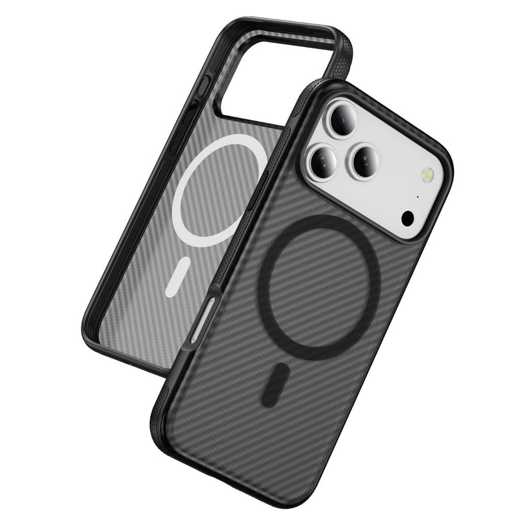 Carbon Fiber Magnetic Support Case for Apple iPhone 17 Pro Max