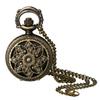 Antike Skelett-Taschenuhr mit floralem Design und analoger Anzeige: Wasserdichte Taschenuhr mit Bronzependant-Halskettenkette - Perfektes Geschenk für