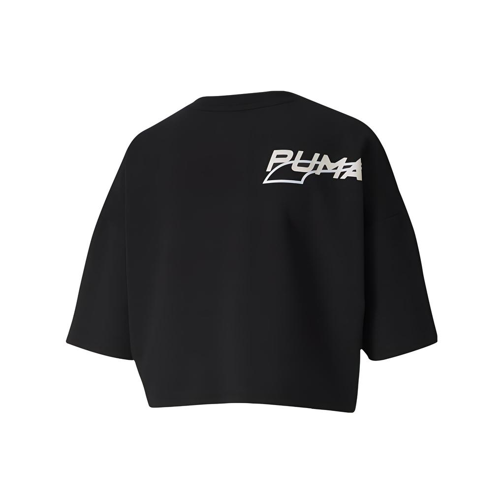 PUMA EVIDE FORM Drop Shoulder Sleeve T Shirt Women's Black 597397-01