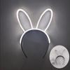 New Acrylic Neon Light Rabbit Ear Headband LED Glowing Bunny Hairband For Girl Bar Birthday Party Supplies Head Accessories