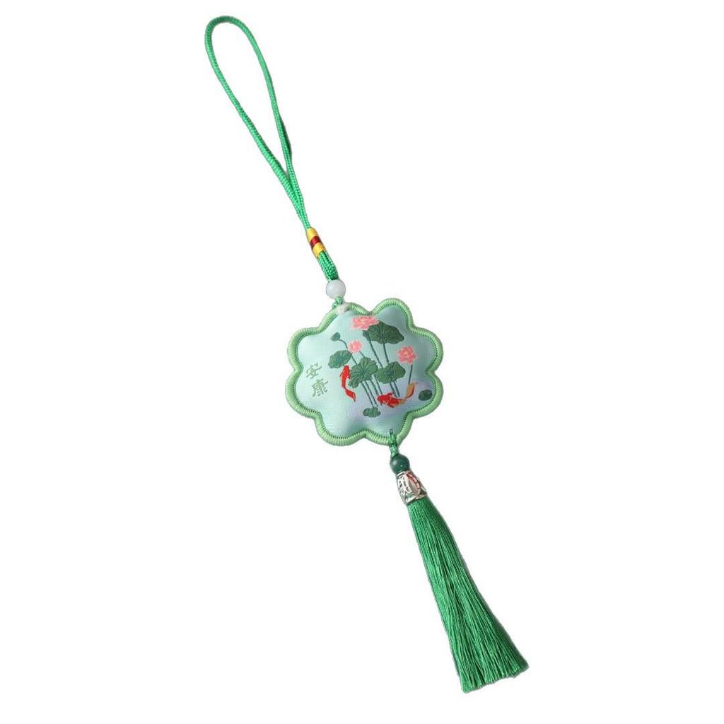 Dragon Boat Festival Auspicious Talisman Pendant with Tassels: Portable Car Hanging Ornament Souvenir