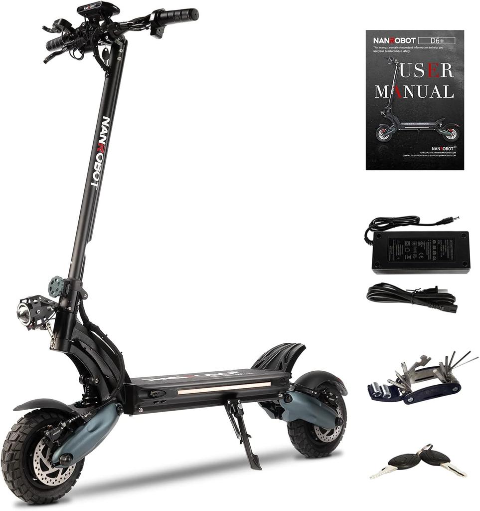 Nanrobot D6+ 2.0 Electric Scooter for Adults - 2000W Dual Motor,52V 26AH Battery
