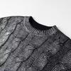 2024 European Style Women's Loose Casual Knit Sweater - Autumn/Winter Round Neck Pullover with Hot Stamping Design