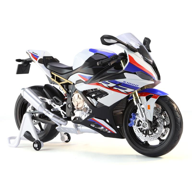 

1/9 BMW S1000RR Alloy Racing Motorcycle High Simulation Metal Street Sports Motorcycle Model with Light Collection Children Toy Gift