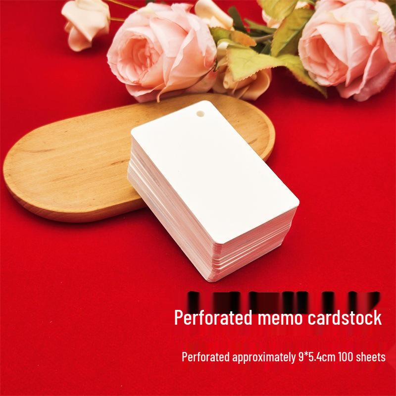 White Hard Cardstock Vocabulary Flashcards: Small, Handwritten English Memory Preview Cards