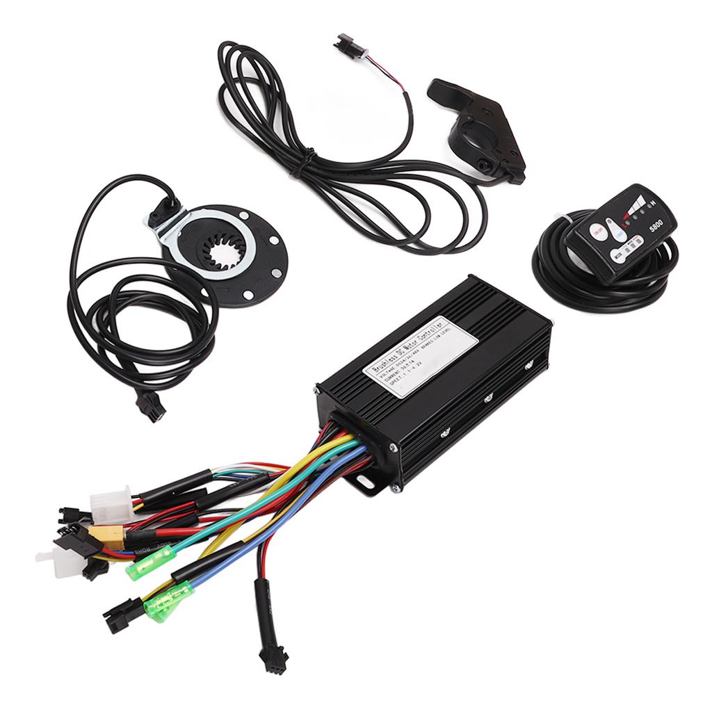 24V 36V 48V Sine Waving Controller Thumb Throttle PAS LED LCD Meter Electric Bike 3 Mode Motor