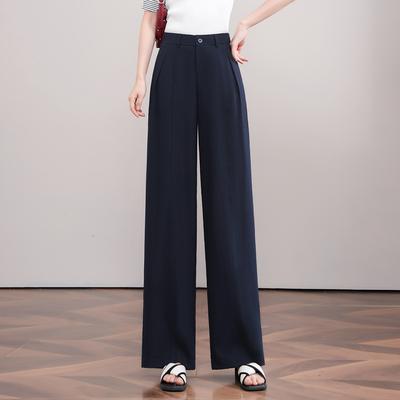 Fashion Drape High Waist Belly Wide Leg Pants Women's 1116 Summer New Meat Cover Thin Loose Versatile Casual Pants