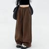 Girls' Corduroy Fashion Straight-Leg Pants 2025 Spring/Autumn - Loose Wide-Leg Casual Style for Big Kids