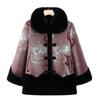 Elderly Women's Thickened Faux Fur Lined Winter Coat