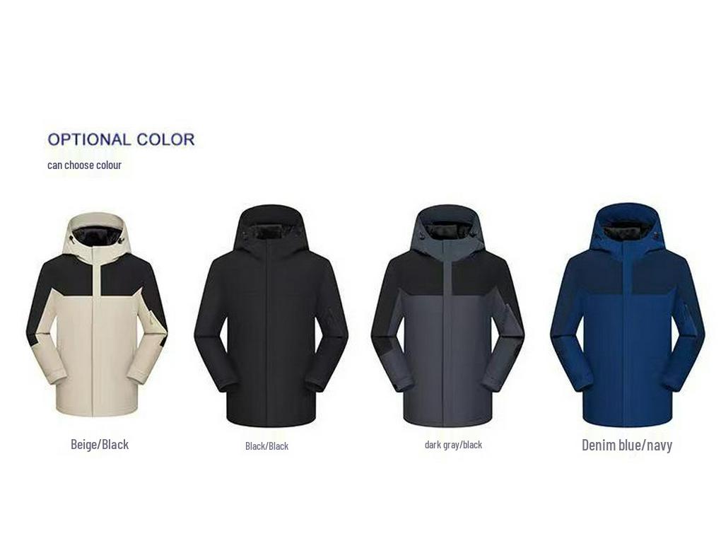 Men's Thickened Hooded Winter Windbreaker - Casual Plus Size Jacket for Middle-aged and Elderly.