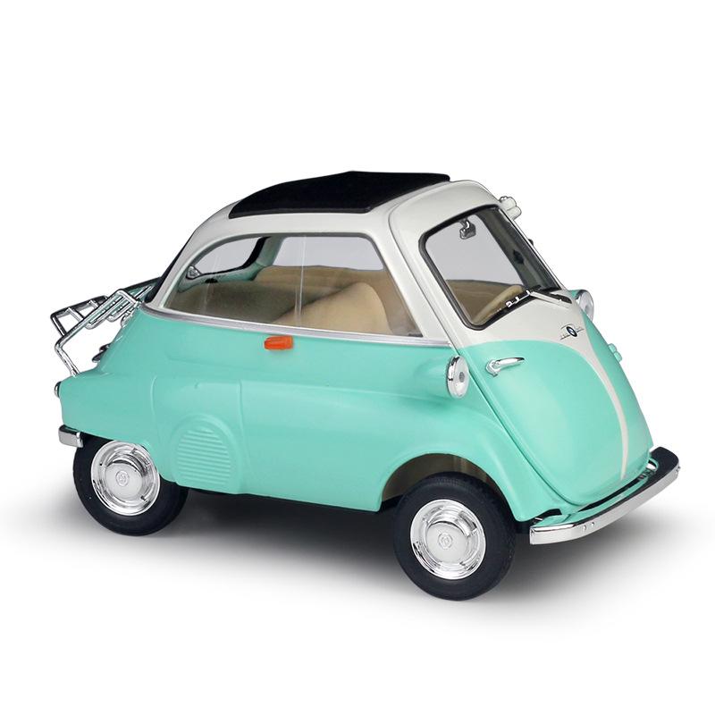 1/18 WELLY BMW Isetta Alloy Model auta Diecasts Kovová hračka Auta Model auta Vysoká simulační kolekce Dětské dárky