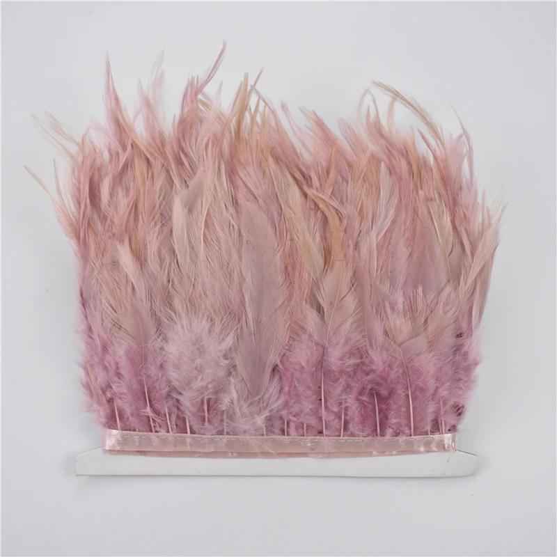 2 Метра Кожаный Розовый Боа из Перьев Фазана на Ленте Перья Индейки Гуся Страуса на Ленте Бахрома с Кисточками Отделка Марабу DIY Одежда