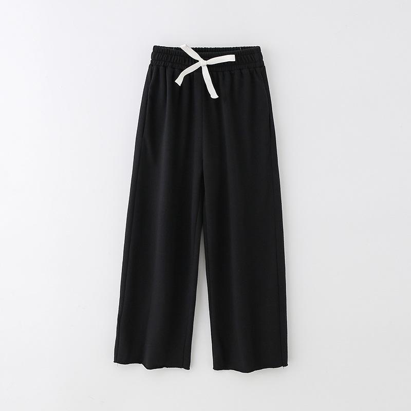 Girls' Spring 2025 Korean Style Straight-Leg Casual Pants for Kids
