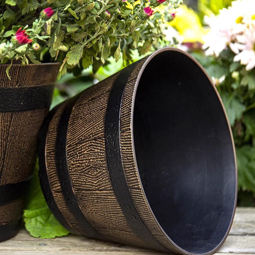 Garden Whiskey Bucket Succulent Flowerpot Outdoor Decor Pots Indoor Flower Pot#