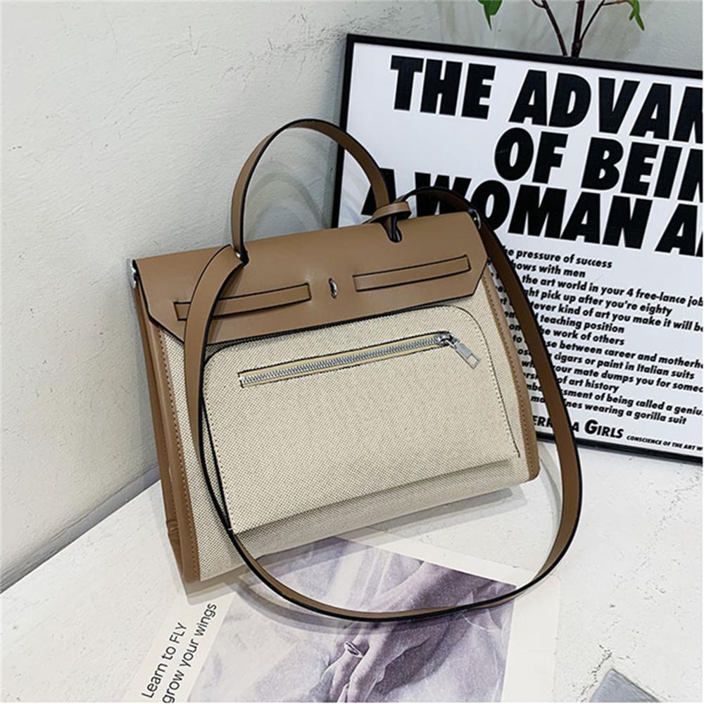 New PU Briefcase Small Square Bag Large Capacity Bag Shoulder Bag