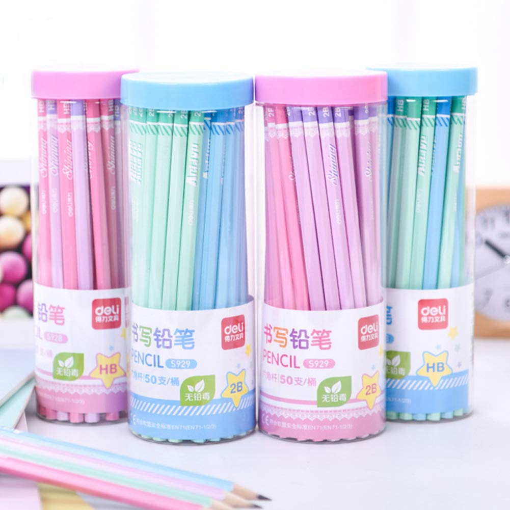 Set of 2B and HB Hexagonal Pencils Made from Natural Cute Stationery for Elementary School Perfect for School Entrance Ceremony Preparations and
