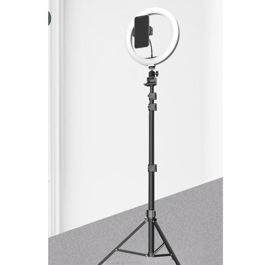 10" Ring Light with Extendable Tripod Stand Selfie Ring Light with Phone Holder