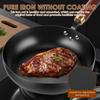 24/28cm Nonstick Frying Pan Iron Stir Fry Pans Steak Cooking Pot Skillet Saucepan Induction Pre-Seasoned Cast Iron Skillet