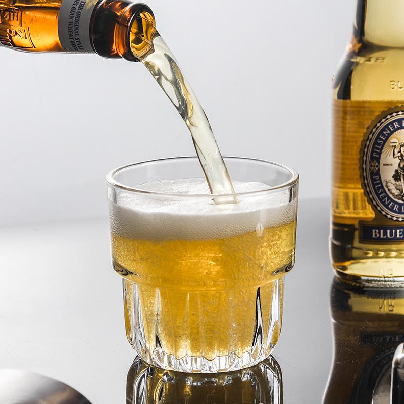 Cocktail Cups Thick and Stackable Glass Cup Beverage Cup Creative Foreign Wine Cup for Bar Home Whiskey Cup Restaurant Tea Cup