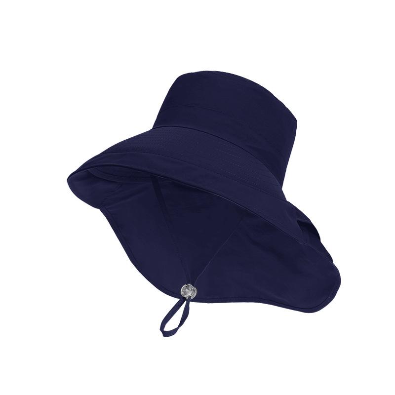 Summer Big Brim Sun Protection Hat Women's Outdoor Travel Versatile Sun Hat Shawl Neck Protection Quick Drying Waterproof Bucket Hat