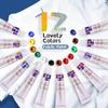 12-Color 12ml Textile Painting Pigment Set for DIY Hand-Painted Creations