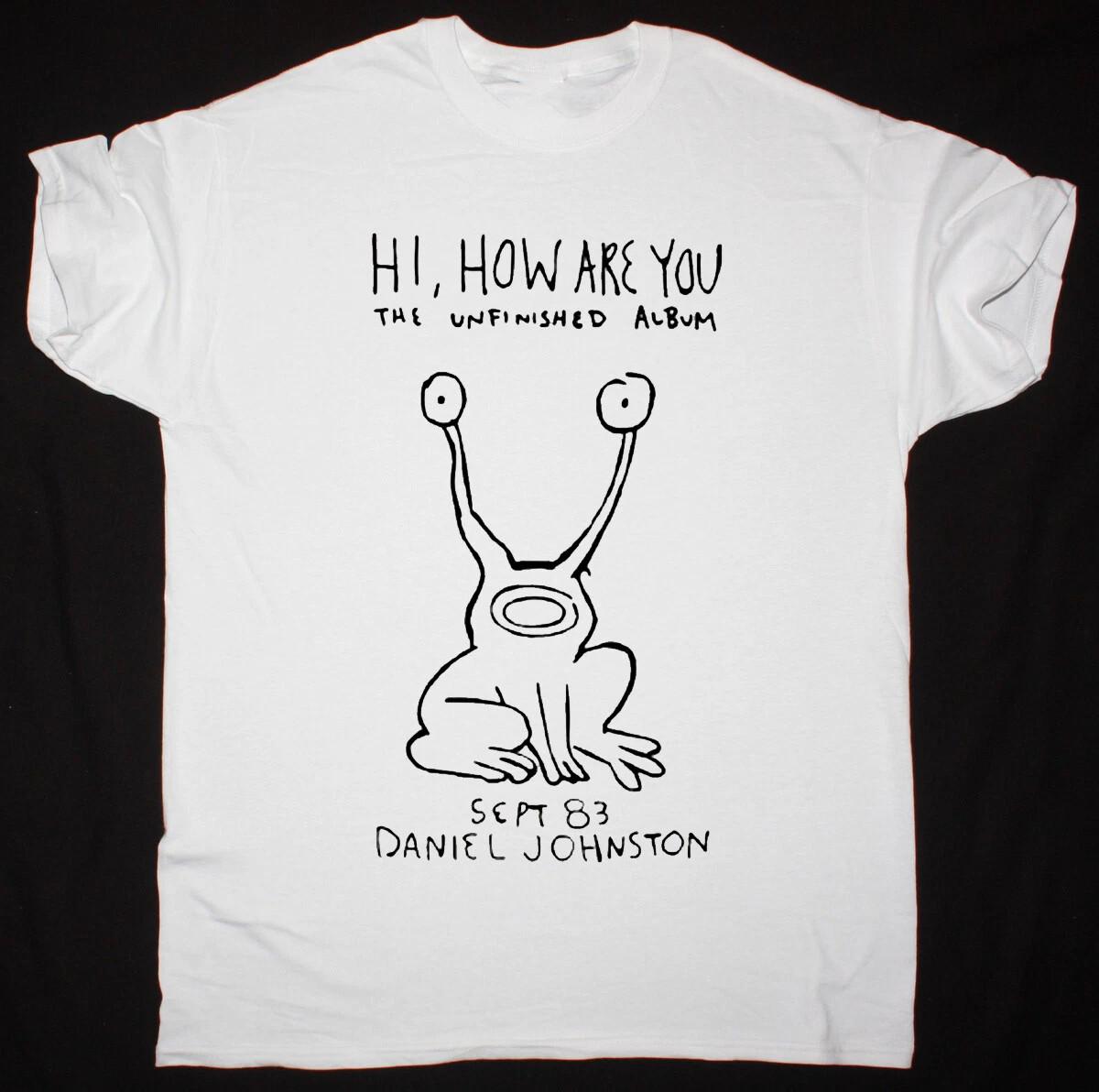 DANIEL JOHNSTON HI HOW ARE YOU WHITE T-SHIRT men S