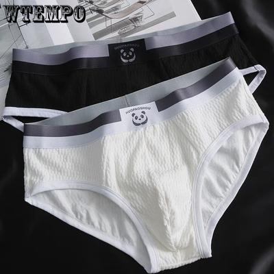 2 szt. męska trójkątna bielizna męska czysta bawełna seksowne wygodne oddychające spodenki sportowe sportowa dolna bielizna