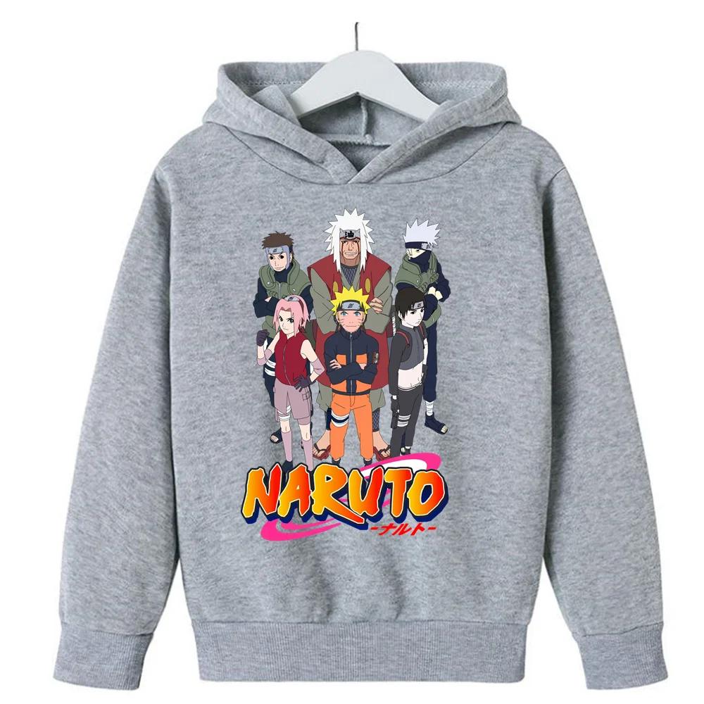 Naruto Anime Kids Clothing Fashion Design Printed Winter Long Sleeve Boy Girl Hoodie Kawaii Casual Harajuku