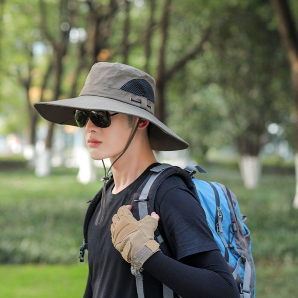 Foldable Large Brim Sun Hat Polyester UV Protection Hat Female Fisherman Hat  Fishing