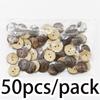 (50Pcs/pack)2cm 2-Hole Coconut Shell Pattern Circular Wooden Button Jeans Bags Use Buttons Garment Sewing Decorative DIY