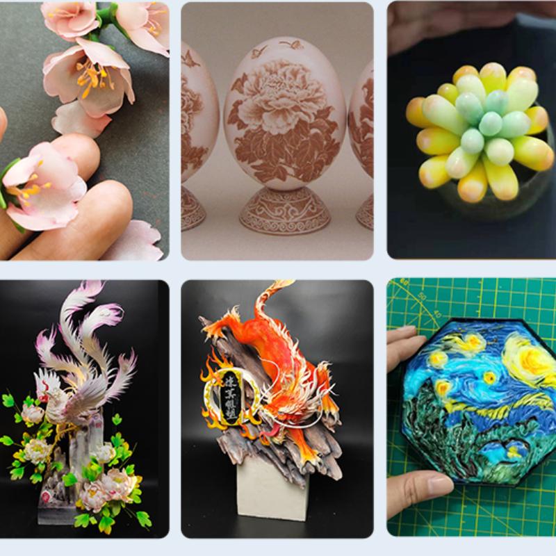 500g Crystal Resin Clay - No-Bake Soft Modeling Material for DIY Dolls, Succulent Art Craft Supplies