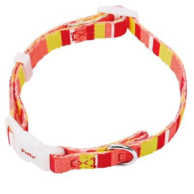 Petio Collar ARFashion Striped Color Pink for Ultra Small Dogs SS Size