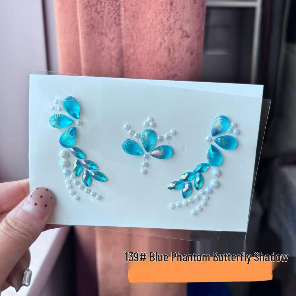 Kids' Vintage Rhinestone Face and Forehead Stickers