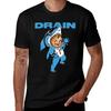 DRAIN BAND T-Shirt vintage Jungen Weiß Ästhetische Kleidung Kawaii Kleidung Herren T-Shirts lässig stilvoll