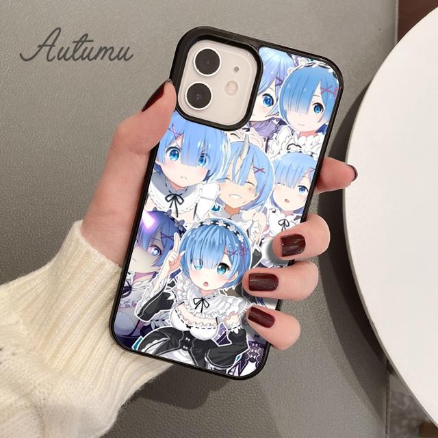 Anime Re Zero Rem Phone Case for iPhone 11 12 13 14 Pro Max Mini X XR XS SE 2020 6S 7 8 Plus Samsung Galaxy S21 S22 Cover Shell