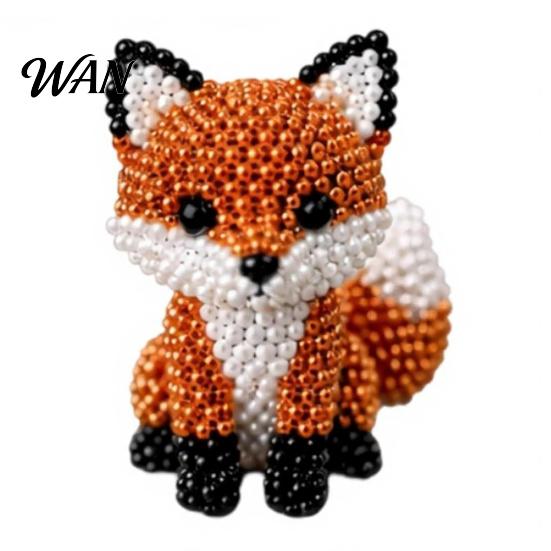 Adornos de Cuentas Texturizadas Kit DIY de Cuentas de Animales, Pequeño Set de Manualidades con Cuentas 3D, Lindo Kit Creativo de Arte con Cuentas para Principiantes Adolescentes Adultos Alivio del Estrés