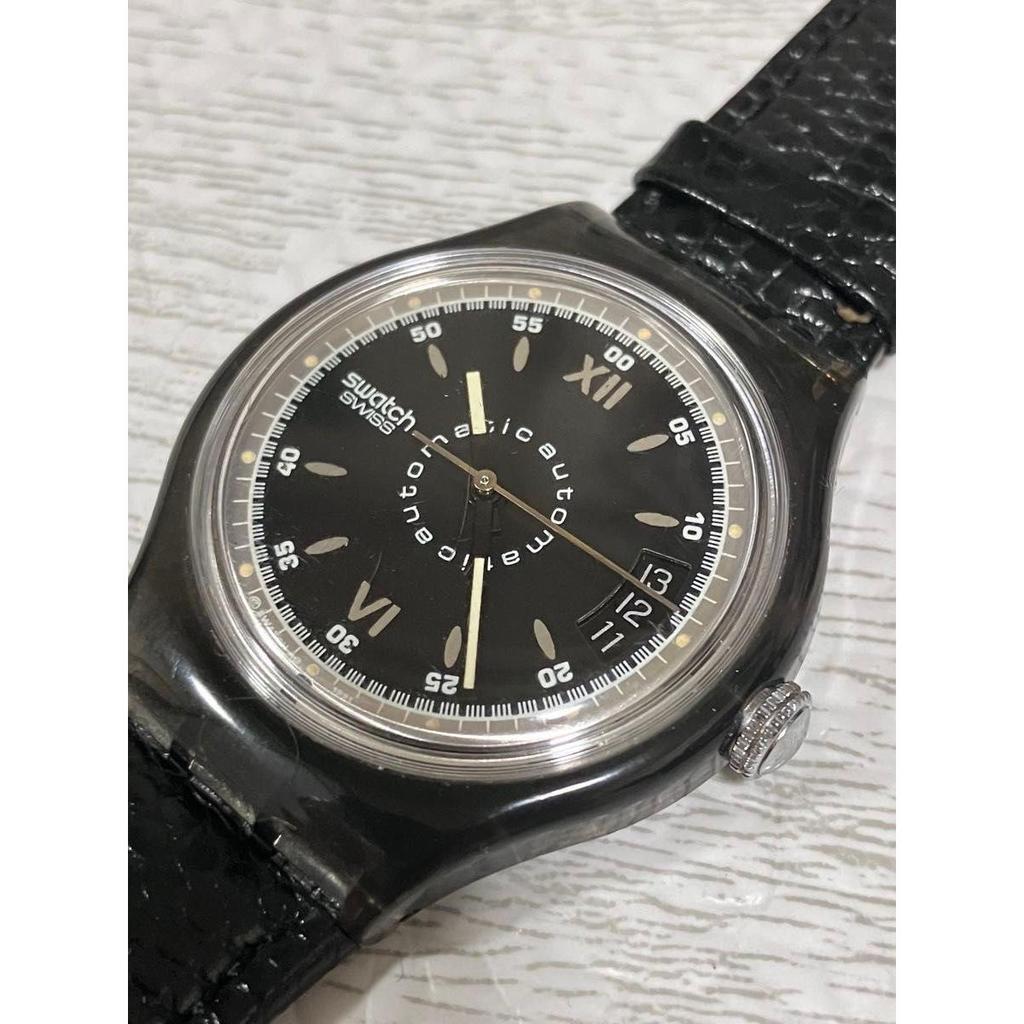 Used [Rare] SWATCH Swatch ROPPONGI Automatic Black. Working Item.