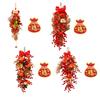 2026 Chinese New Year Decoration with Hook Home Decor Stylish Lunar New Year Swag for Birthday Window Home Holiday Farmhouse