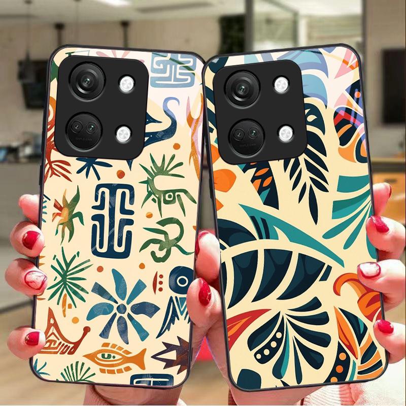 Tropical Rain Forest For OnePlus Nord 3 5 6T 7 Pro 8 12 10T Reno8 Lite 5G 10R Nord N30 Shell Tempered Glass Phone Case Black