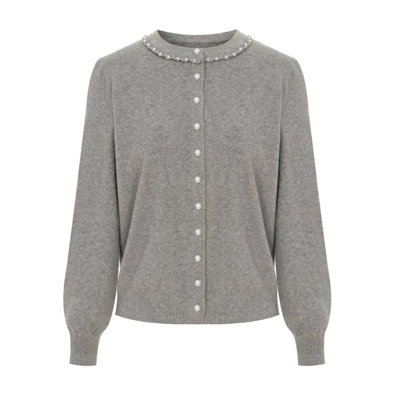 Selly'S Pearl Button Round Cardigan_I6A-Cca019