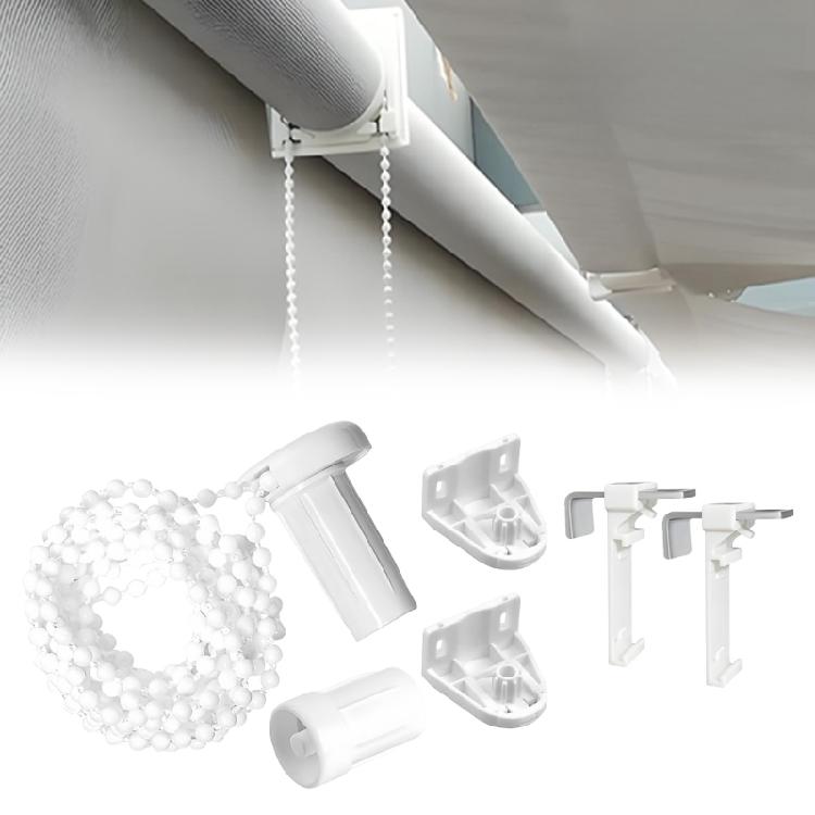 1Set Roller Blind Clutch Replacement Parts Roller Blind Clutch with Brackets and Bead Chain Shade Hardware Accessories