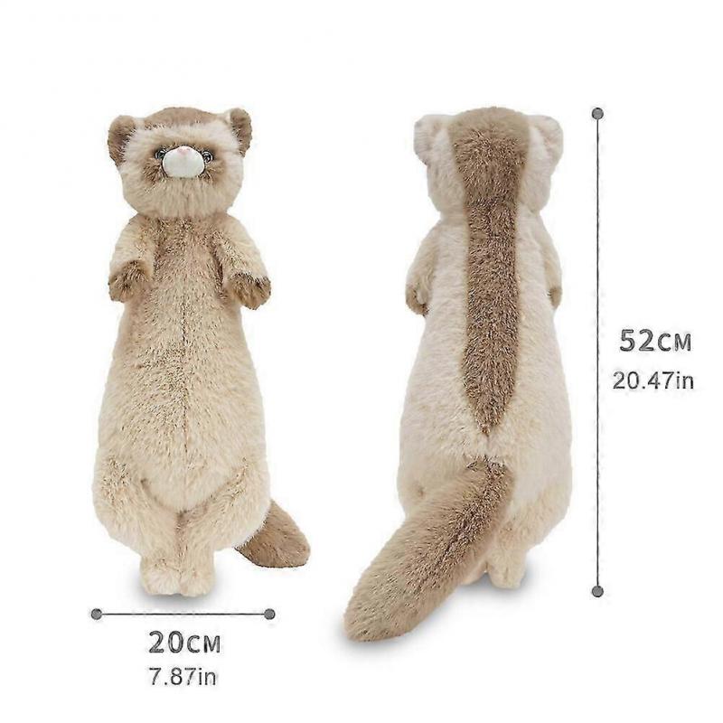Ferret Plush Toy Ferret Doll Ferret Stuffed Plush Toy Throw Pillow Backrest Pillow Ferret Plush Doll for Bedroom Bed Sleeping Home Living Room Sofa Of