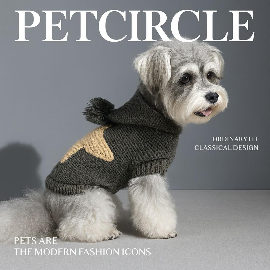 Autumn and Winter Warm and Comfortable Dog Sweater Clothes Pet Cat Clothing Flower Sweater Collection