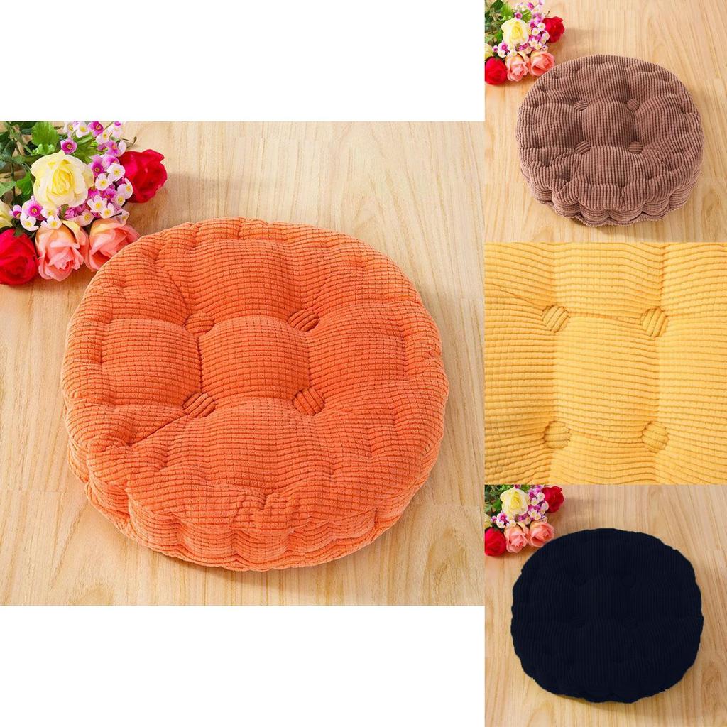 Plush And Comfortable Round Corduroy Chair Pad Cushion For Tatami And Patio
