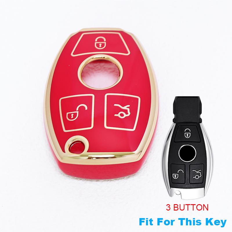 Tpu Auto Shell Car Key Case Cover Holder For Mercedes Benz Gls Gla Glk Glc Cls A B C E Class Cla Amg W212 W463 W176 W204 W205