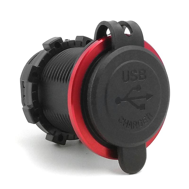 Waterproof DC 2.A Motorcycle Boat Car Dual USB Charger LED Power Adapter For Mobile Phone Tablet